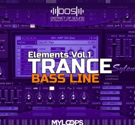 District Of Sound Trance Bass Line Elements Vol.1 Synth Presets DAW Templates